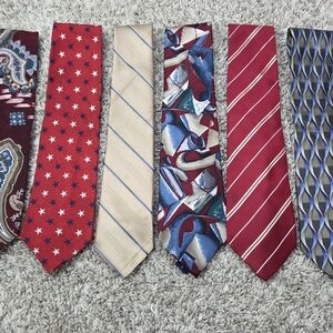Brooks Brothers Men's Tie Set - Red, Beige, Blue